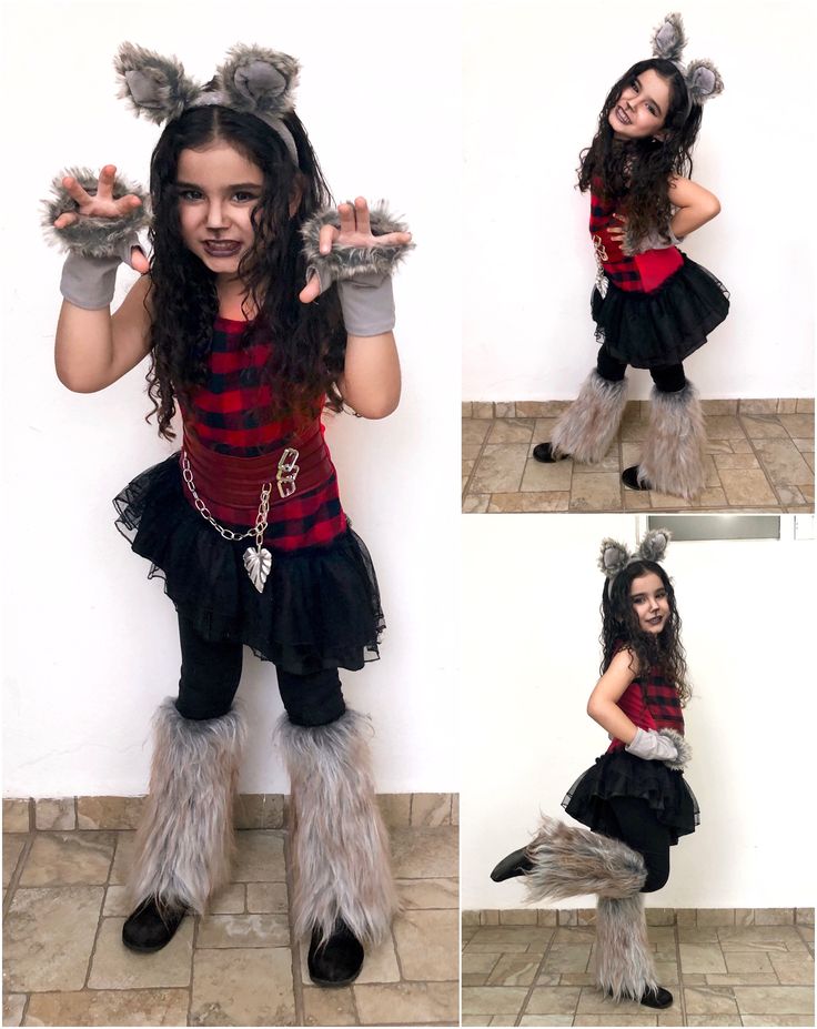 Zombies Werewolf Costume, Werewolf Costume Kids Diy, Cute Wolf Costume, Kids Werewolf Makeup, Diy Werewolf Costume Kids, Diy Werewolf Costume Women, Halloween Wolf Costumes, Diy Wolf Costume Kids, Cute Werewolf Costume