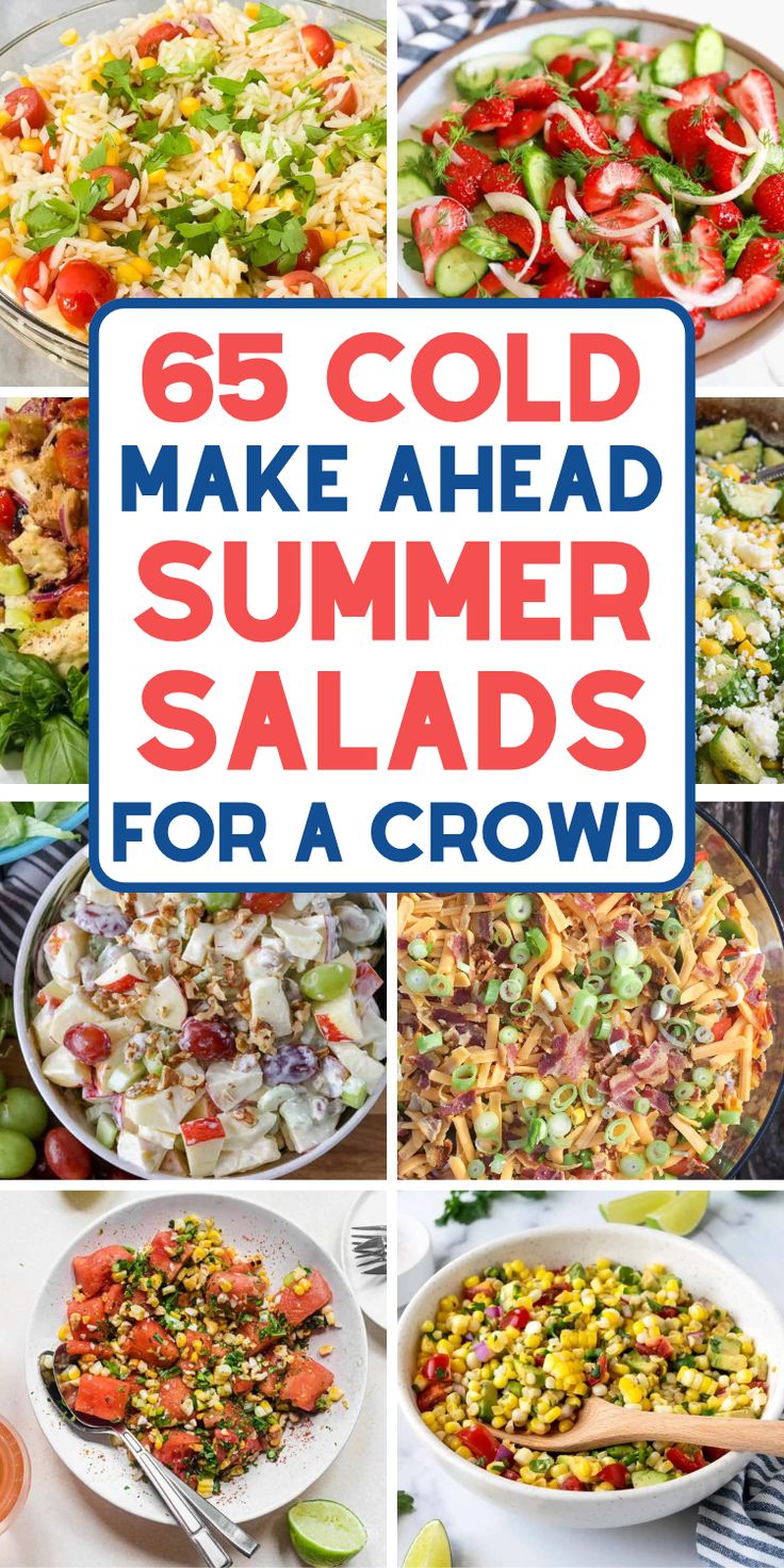 easy summer recipes for a crowd Non Refrigerated Side Dishes, Dishes To Bring To A Bbq, Salad For Barbecue, Grill Out Side Dishes, Sides With Sandwiches Ideas, Cold Summer Sides, Barbecue Salads Side Dishes, Bbq Side Dishes For A Crowd Parties, Cold Lunch Sides