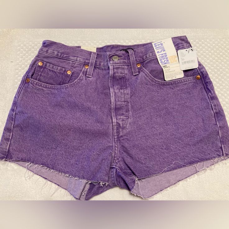 These Are New With Tags Purple Relaxed Fit Shorts, Purple Cotton Bottoms Short Length, High Waist Purple Shorts For Spring, Purple Relaxed Fit Shorts For Spring, Purple High Waist Shorts For Spring, Purple High Waisted Shorts For Spring, Purple Cotton Short Bottoms, High Waist Purple Shorts With Pockets, Purple High Waist Shorts With Pockets