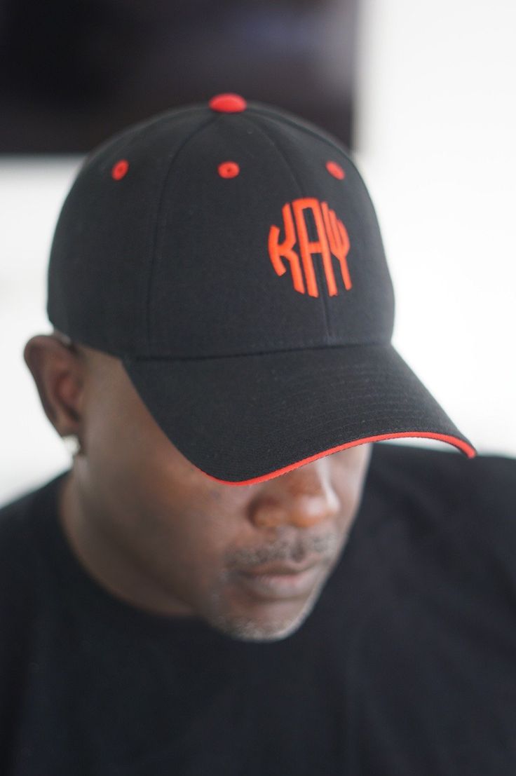 With unique designs you won't find anywhere else, our caps are the quality type that are designed with a thicker woven fabric. Not those flimsy weak ones that lose shape. 6-Panel. 100% stitched embroidered design. Curved brim. Dry clean only. Comes in: Velcro Adjust back. Perfect for those classy & suave Nupes of Kappa Alpha Psi (ΚΑΨ) who need a cap for all casual, sports and/or fitness occasions. Black Baseball Cap With Letter Print And Curved Brim, Black Hat With Embroidered Logo And Curved Visor, Adjustable Black Baseball Cap With Embroidered Logo, Black Baseball Cap With Curved Visor, Black Curved Brim Baseball Cap With Embroidered Logo, Black Fitted Baseball Cap With Letter Print, Black Embroidered Logo Baseball Cap, Black Trucker Hat With Embroidered Logo Curved Brim, Black Fitted Hat With Letter Print