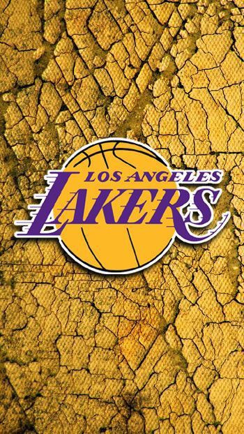 the los angeles lakers logo is shown on an old cracked surface