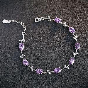 Lucky Leaf, Pretty Jewelry Necklaces, Purple Jewelry, Jewelry Accessories Ideas, Girly Accessories, Classy Jewelry, Fancy Jewellery, A Bracelet, Fancy Jewelry