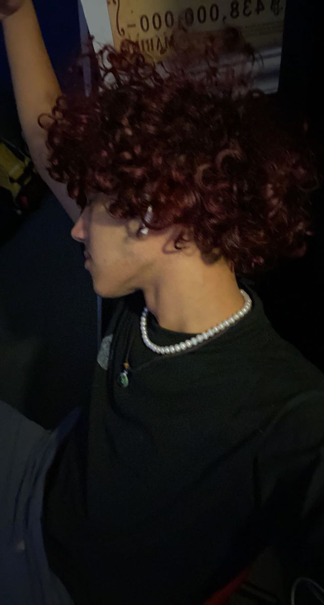 Red Dyed Curly Hair Men, Curly Red Hair Men, Red Curly Hair Men, Burgundy Hair Men, Dyed Curly Hair Men, Dark Red Curly Hair, Burgundy Curly Hair, Red Hair Boy, Wine Hair Color