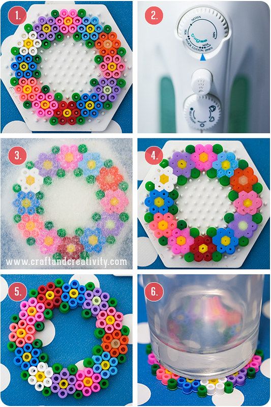 instructions to make a beaded flower wreath