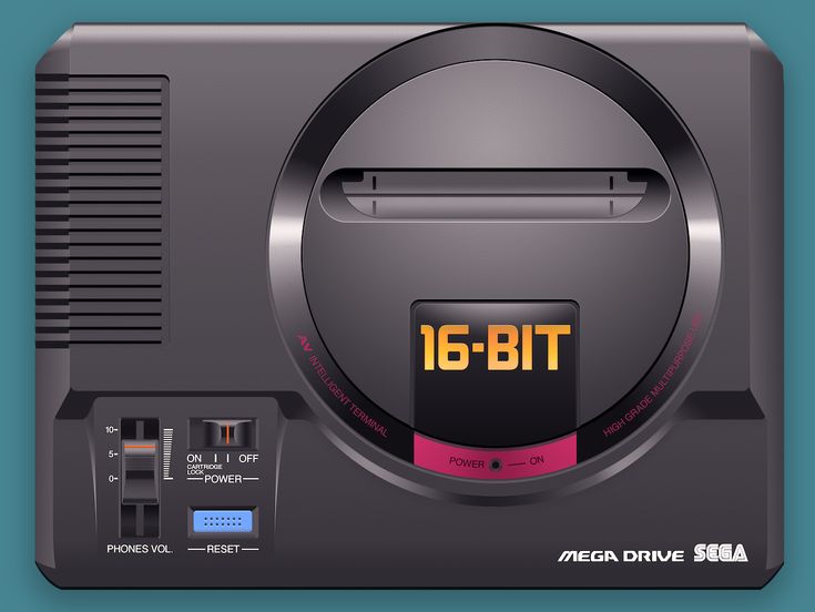 an old school video game console with the words 16 bit on it