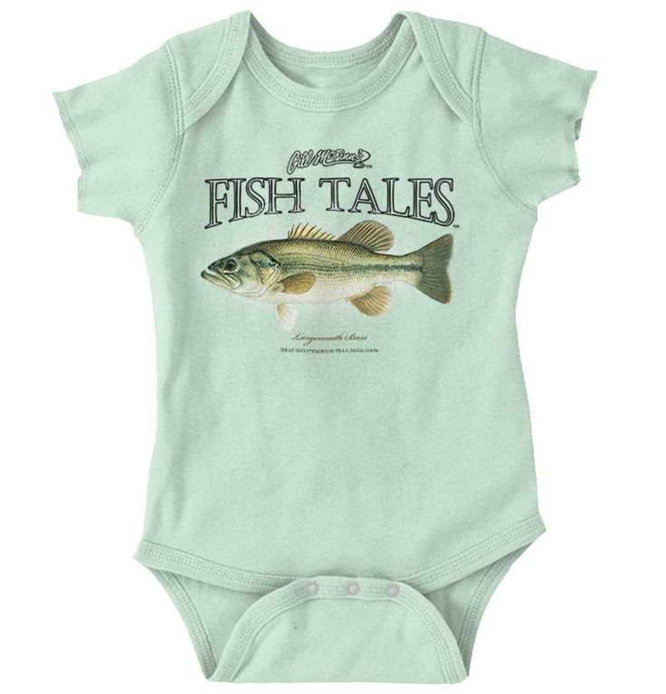 Largemouth Bass Onesie Fish Tales, Baby Fish, Romper Bodysuit, Blue Shark, Short Sleeve Jumpsuits, Boys Romper, One Piece Bodysuit, Fishing Gear, Baby & Toddler Clothing