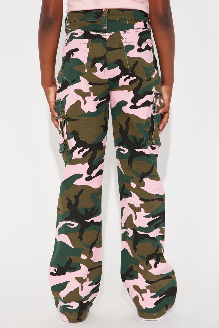 Available In Pink/combo. Cargo Pants Mid Rise Cargo Front Pockets Button and Zip Closure Pink Camo Print Flare 98% Cotton, 2% Spandex 5 Pocket Datail Model Wears Size 10 Imported | Mini Pink Camo Cargo Pants size 7 by Fashion Nova Pink Cotton Cargo Pants, Pink Cotton Cargo Style Pants, Camouflage Straight Leg Cotton Bottoms, Camouflage Cotton Long Pants, Stretch Camouflage Bottoms With Pockets, Stretch Pink Cotton Cargo Pants, Stretch Pink Bottoms With Cargo Pockets, Pink Stretch Bottoms With Cargo Pockets, Pink Stretch Cargo Bottoms