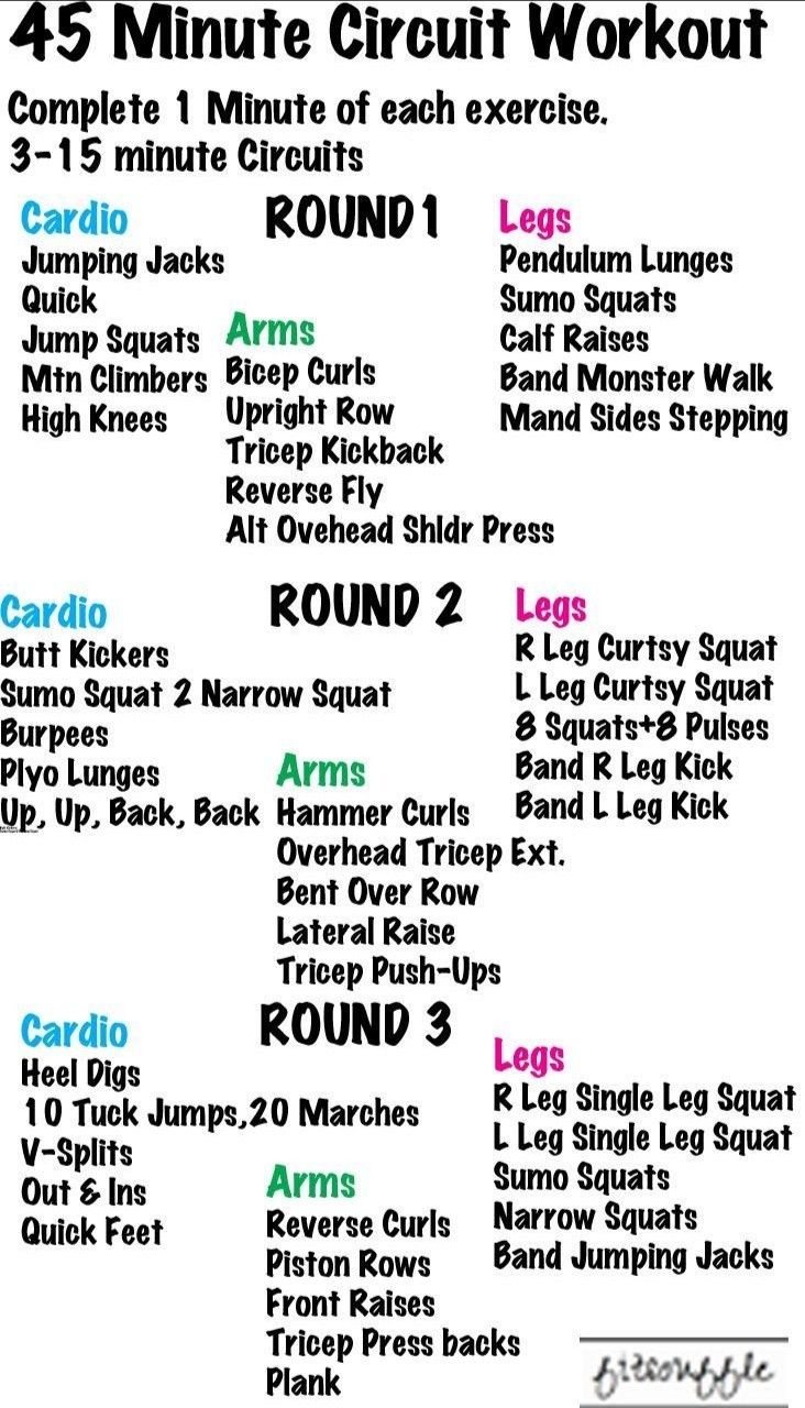 the 25 minute circuit workout is shown with instructions for each exercise and how to use it