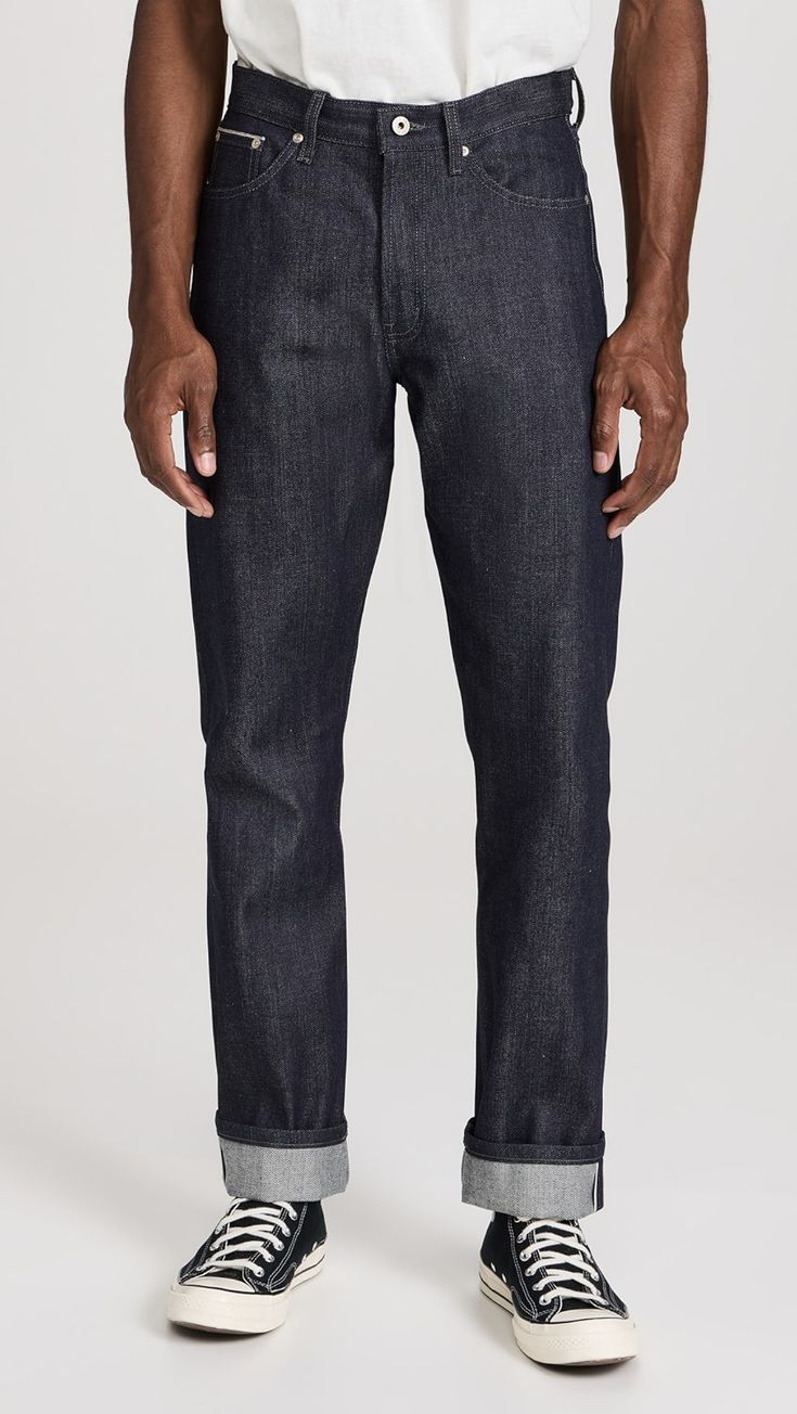 Naked & Famous True Guy Indigo Selvedge Jeans | Shopbop Selvedge Denim, Leather Patches, Top Brands, New Arrivals, Luxury Fashion, ? Logo, Leather, De Stijl