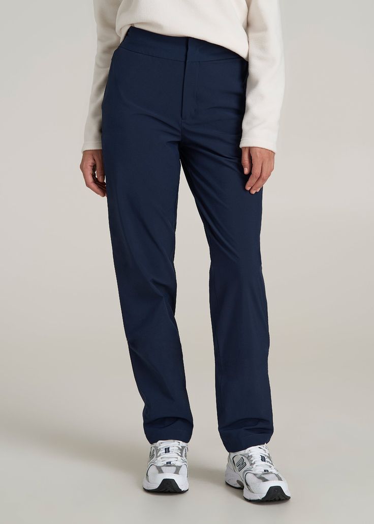 Stylish Tall Women's Pants for the Cooler Months Sleek, Chic, and Oh So Warm Step into comfort and style with our Pull-On Fleece Lined Trouser Pants, tailored for tall women who don’t want to choose between warmth and style. These trousers feature a tapered leg that flatters, an elastic waist for easy pull-on wear, and a soft fleece lining that keeps the chill at bay. Whether you’re heading to the office or out for a brisk walk, these women's tall pants ensure you stay warm, comfortable, and chi Pants For Tall Women, Fleece Pants Women, Scrubs Dress, Brisk Walk, Cozy Sleepwear, Pants Tailored, Sleek Chic, Tall Pants, Fall Denim