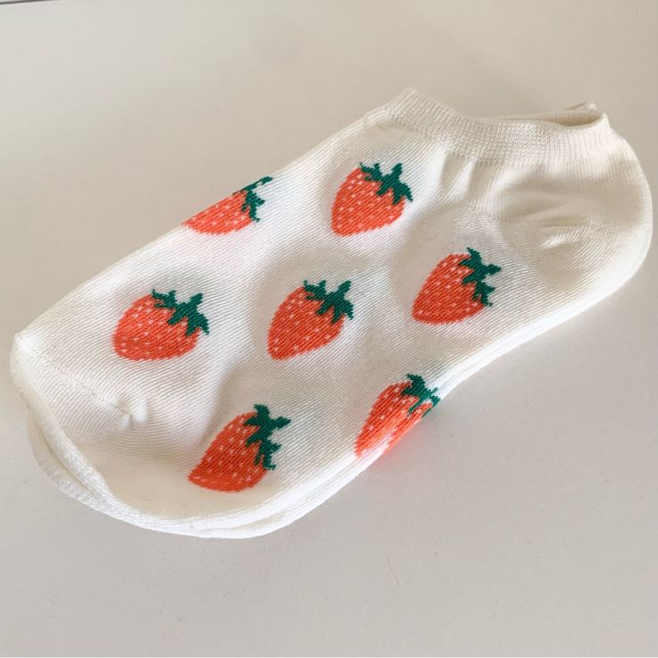 Brand New. Cream Strawberry Socks. Strawberry Print All Over. Measures Approx 8 Inches From Toe To Heel. Trendy Orange Socks For Spring, Cute Stretch Summer Socks, Fun White Socks For Summer, Fun White Summer Socks, Comfortable Red Socks For Summer, Trendy White Summer Socks, White Casual Socks For Spring, Casual White Socks For Spring, Strawberry Socks