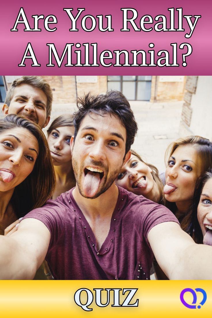 a group of people making funny faces with the caption are you really a millenial?