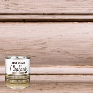 a can of rust - oleum chalked paint sitting on top of a wooden surface