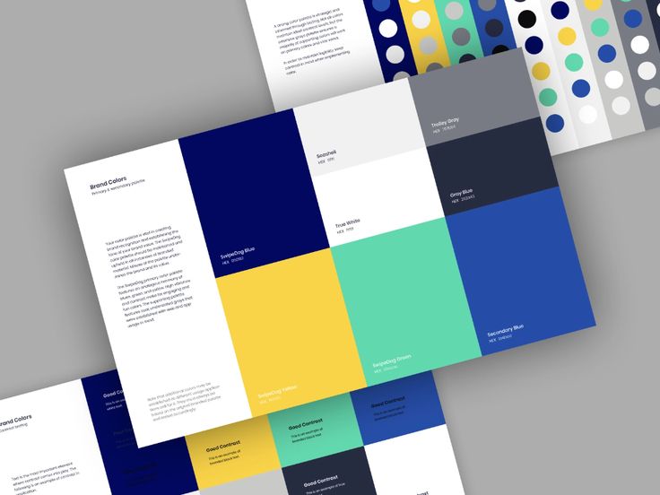 the brochure is designed to look like it has many different colors and shapes