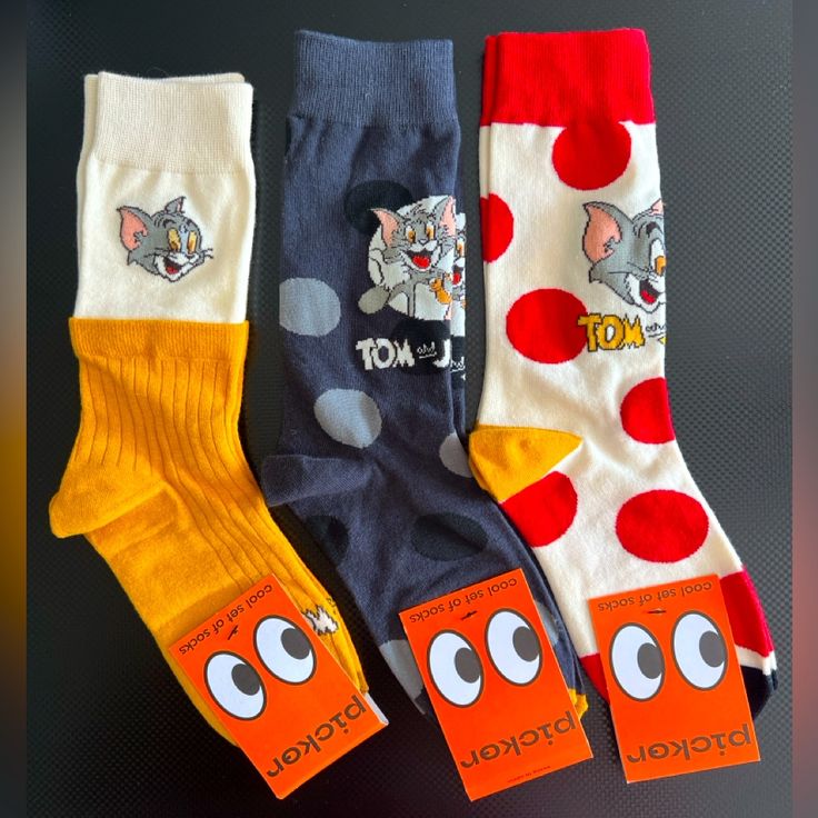 86% Cotton. Size For Women 5.5-9.5 Brand New With Tag. Tom Y, Tom Y Jerry, Tom And Jerry, Red Yellow, Hosiery, Lady In Red, Bundles, Socks, Women Accessories