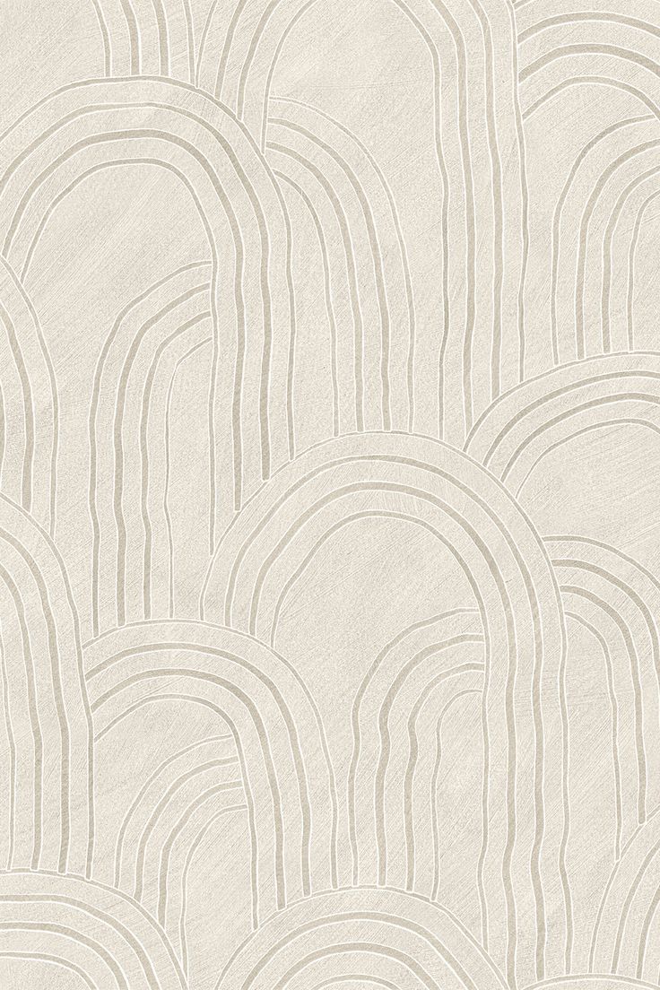 Cream colored wallpaper having an organic pattern formed from free-form hand-painted arcs that nest into one another. Subtle Living Room Wallpaper, Living Room Wallpaper Texture Seamless, Natural Textured Wallpaper, Modern Neutral Wallpaper, Modern Organic Painting, Modern Organic Wallpaper, Organic Modern Wallpaper, Wallpaper Interior Texture, Cream Pattern Wallpaper