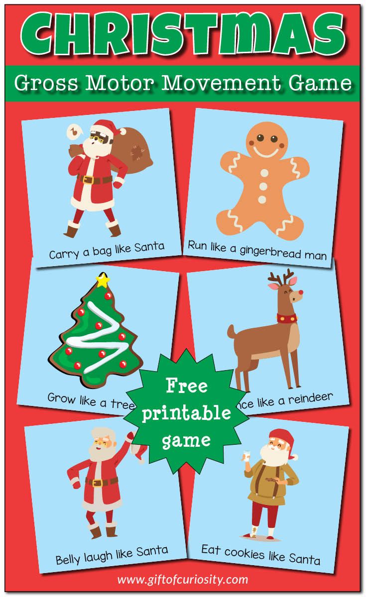 christmas games for kids to play with the santa clause and other holiday themed items, including cookies