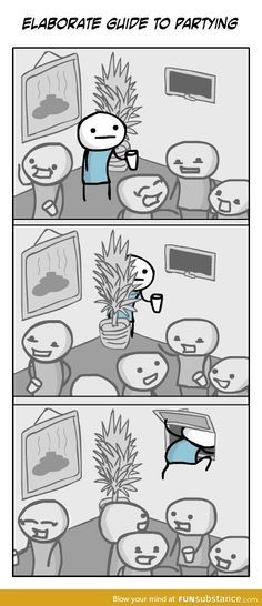 a comic strip with an image of a pineapple on the table and another cartoon about it