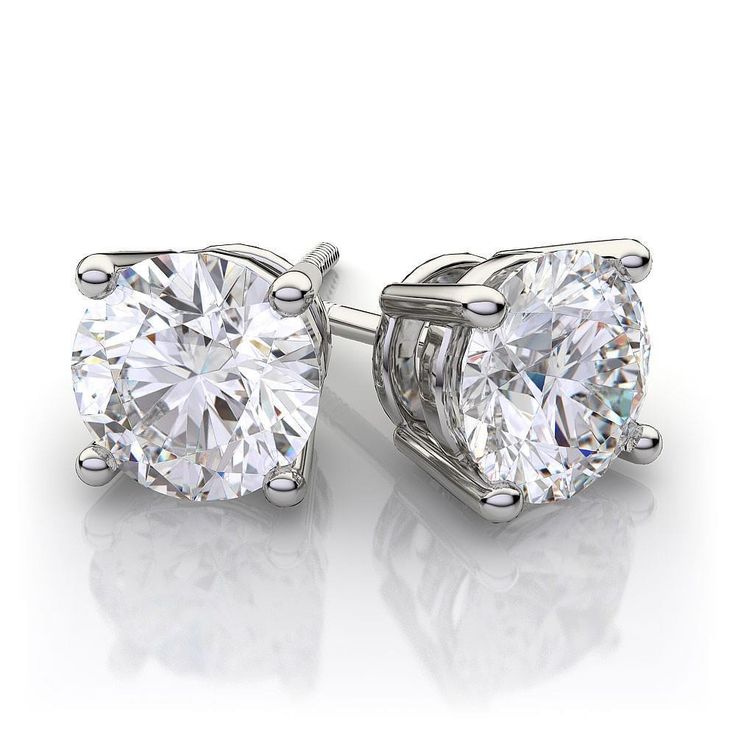 -# HC10113-White Gold 14K-There is one diamond approx. 1.50 carats each. Natural earth-mined diamonds-Total Stone Weight : approx. 3.00 carats-Color : G-Clarity : VS2-Appraised Value : $49988- Comes with cert from GAI Round Diamond Stud Earrings, Round Diamond Earrings, White Gold Diamond Earrings, Diamond Earrings Studs Round, Gold Diamond Earrings Studs, Bracelet Tennis, Gold Diamond Studs, White Gold Earrings Studs, White Gold Studs