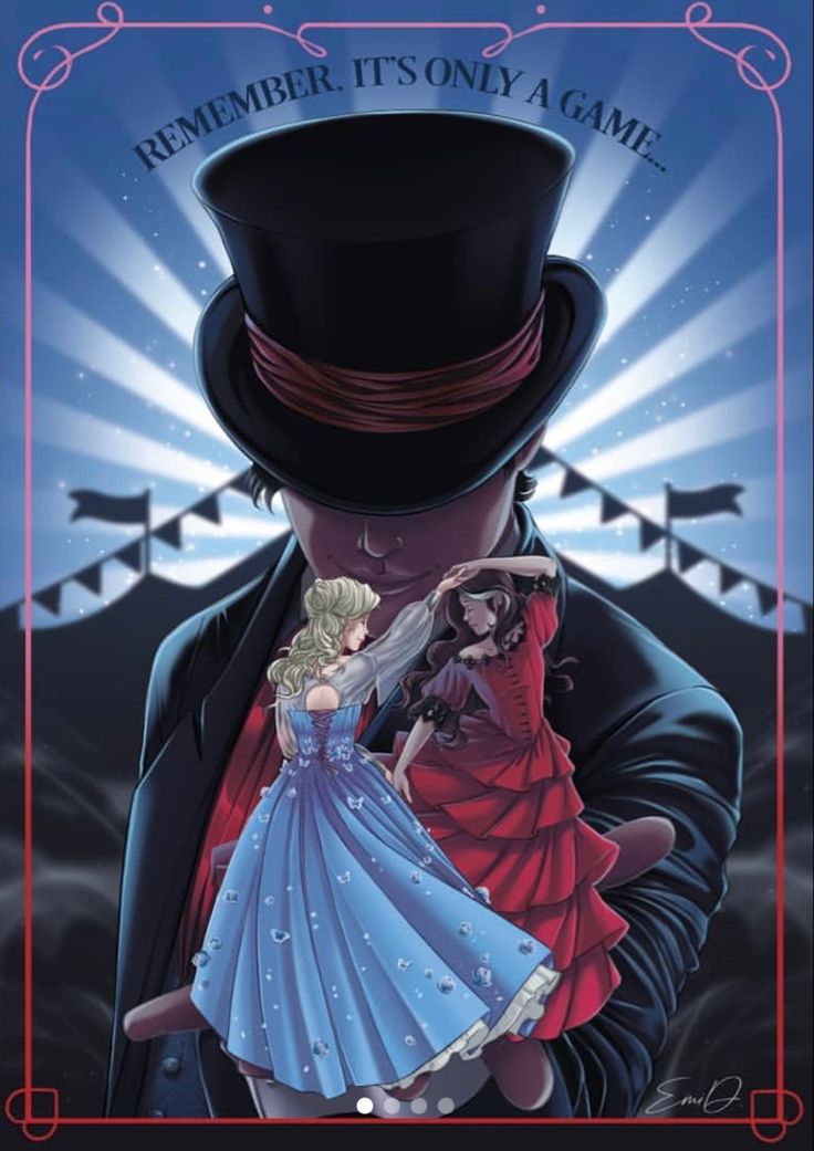 a man in a top hat holding a woman