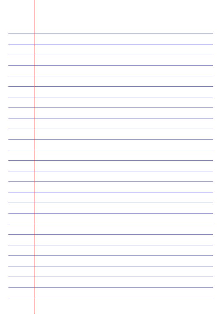 lined paper with red lines on it