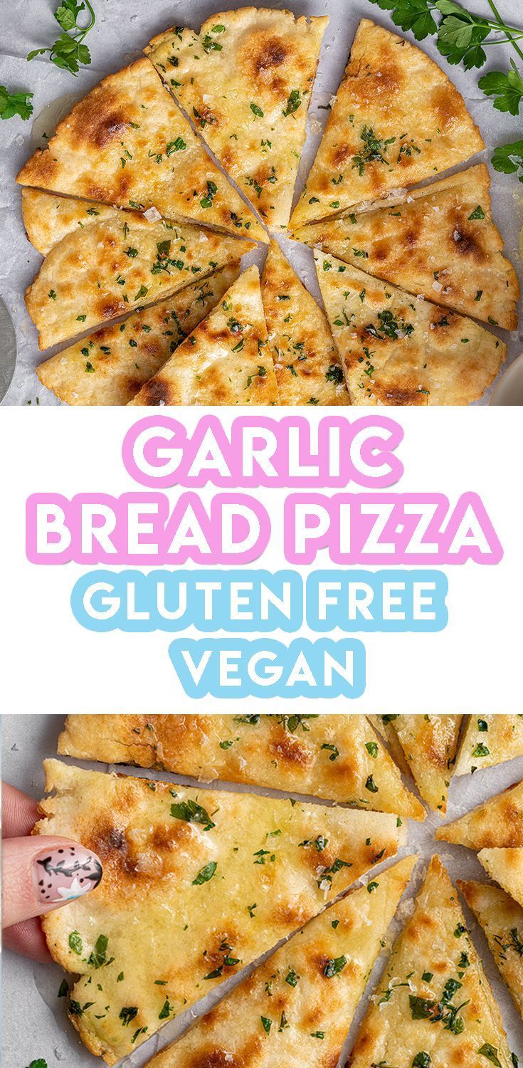 garlic bread pizza with gluen free vegan