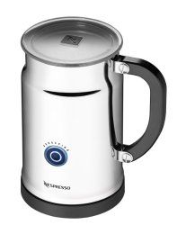 a white and black coffee maker on a white background