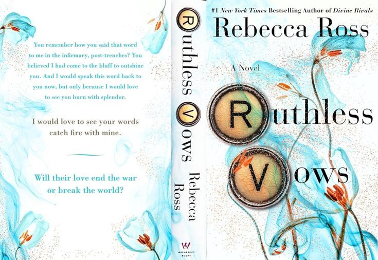 the front and back cover of ruthless vows by rebeca ross book review