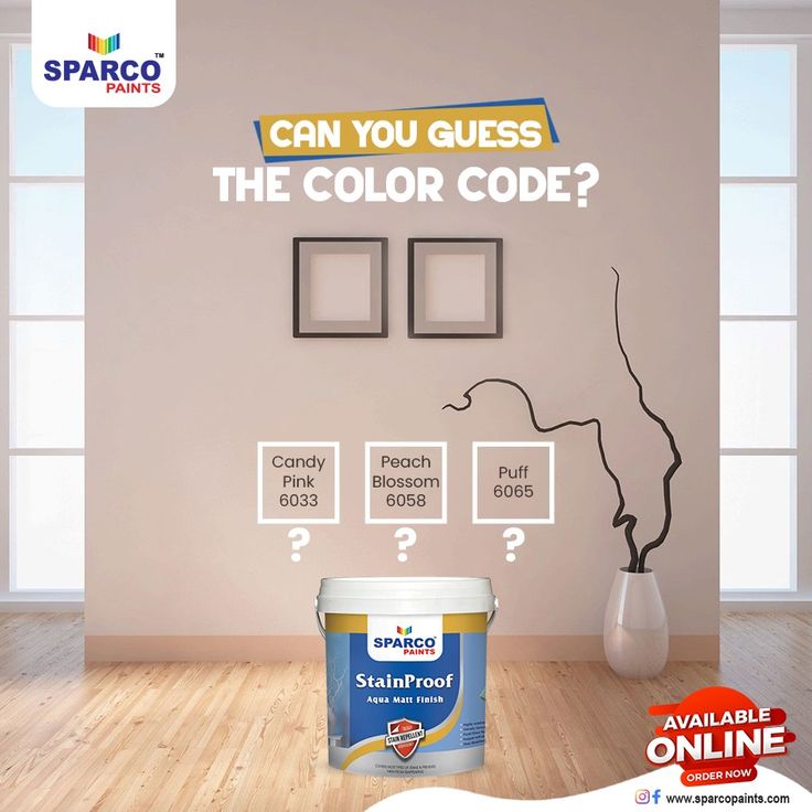 an advertisement for sparoo's new paint brand, can you guess the color code?