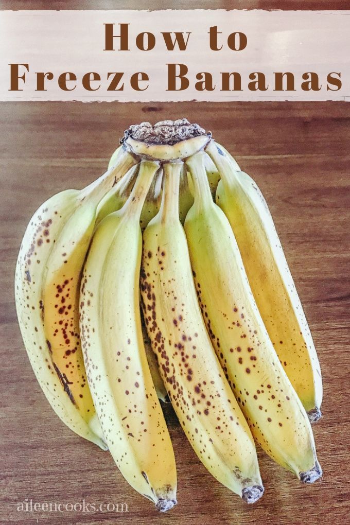 a bunch of ripe bananas sitting on top of a wooden table with text overlay that reads how to freeze bananas