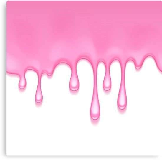 pink liquid flowing down the side of a white wall