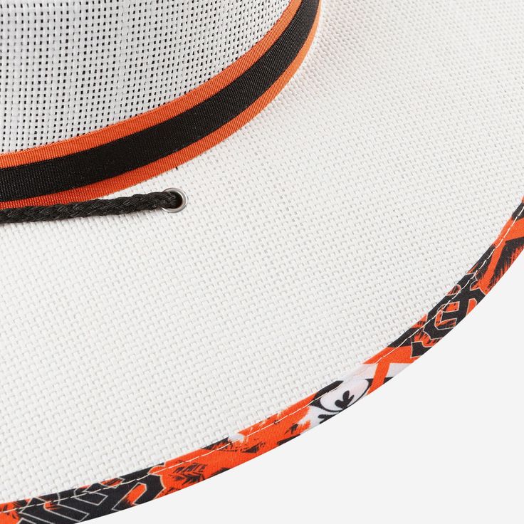 Add some superstar status to your sunny day style. Top off your gameday get-up and get your head in the game with this Mike Yastrzemski San Francisco Giants Straw Hat! Features All-over team-colored design so you can rep the team in style Sturdy straw construction that makes this a fit for your summer style Embroidered player name and jersey number display, even though we know he's No. 1 in your heart Black lace chin string for a comfortable wear Team-colored design with repeat team logo display Summer Sports Hat With Flat Brim, Casual White Breathable Sun Hat, White Breathable Visor Sun Hat, White Wide Brim Breathable Hat, Breathable White Visor Sun Hat, White Hats For Summer Sports Events, Summer Sports Event Hat With Flat Brim, White Summer Hats For Sports Events, White Hats For Spring Sports Events