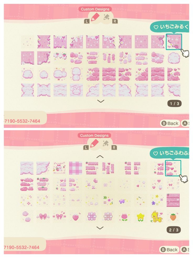 two screens showing different types of pink and white wallpapers with hello kitty characters on them