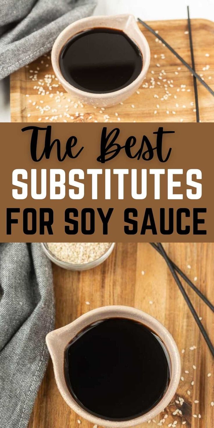 the best sushi sauces for soy sauce on a cutting board with sesame seeds