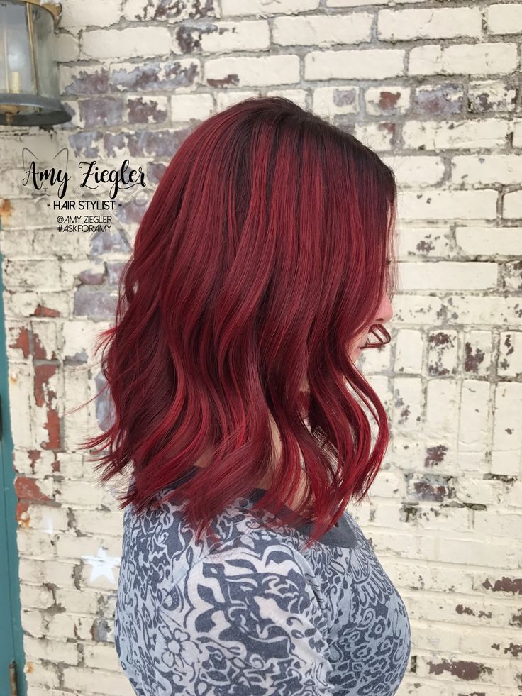 Red Root Melt, Red Hair With Root Melt, Brown Roots With Red Hair, Root Smudge Red Hair, Cherry Red Hair With Shadow Root, Shadow Root Burgundy Hair, Red Hair Smudge Root, Red Hair With Roots, Red Hair Root Smudge