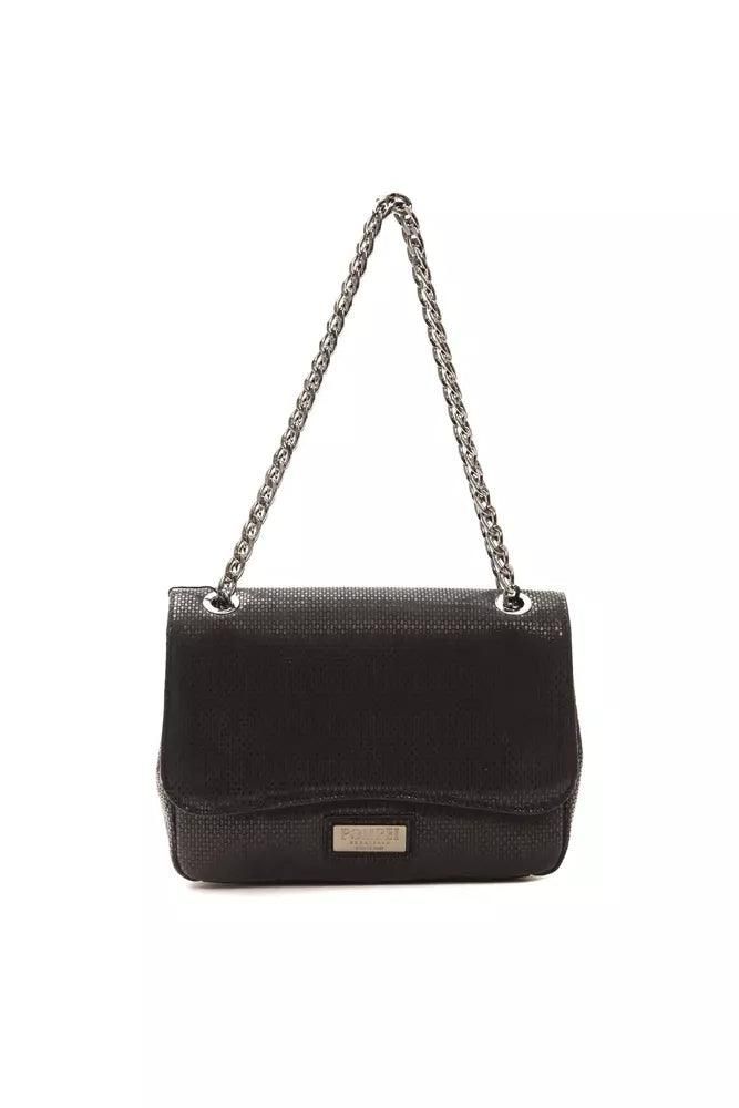 Pompei Donatella Black Leather Crossbody Bag - Ellie Belle Dp Logo, Bag Lining, Women Crossbody Bag, Black Leather Crossbody Bag, Black Accessories, Pompeii, Black Crossbody, Chic Accessories, Black Cross Body Bag