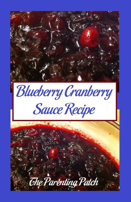 the blueberry cranberry sauce recipe is ready to be eaten