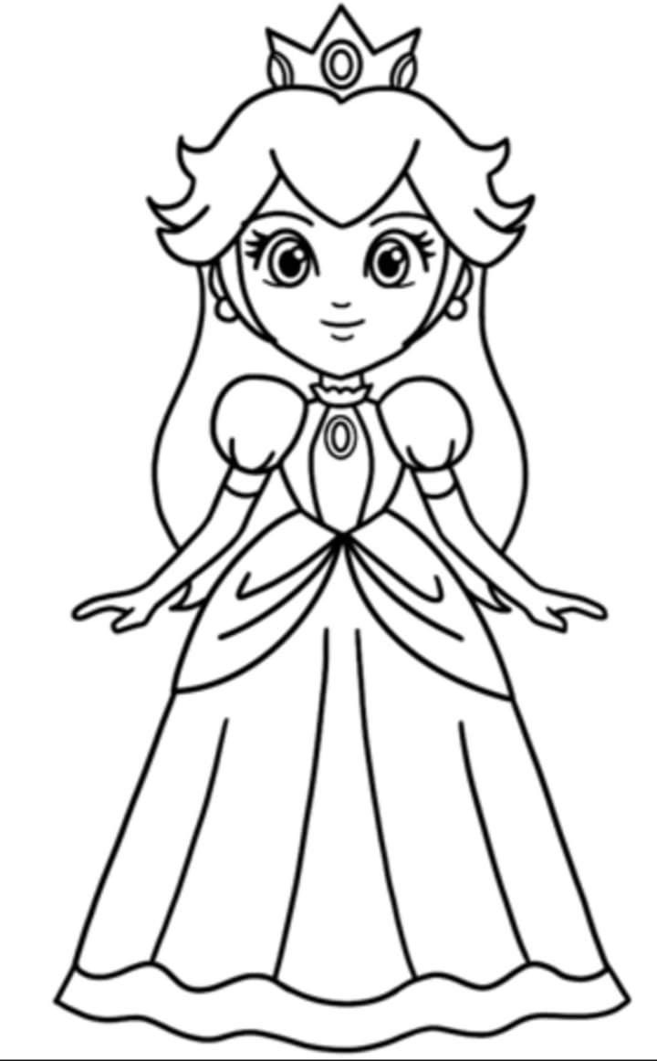 princess aurora coloring page with the outlines for her dress and tiara on top