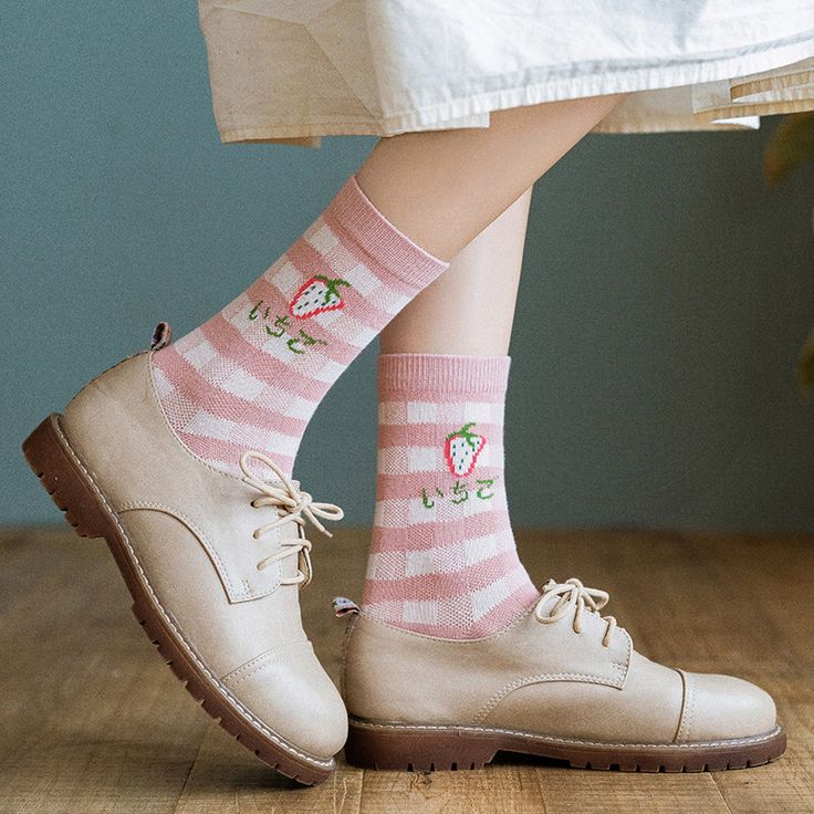 Cute Strawberry Socks PN3265 ●Size: Standard size ●Material:cotton. ●About Shipping: We attach great importance to the orders of each customer and parcel delivery. 1.Processing time: 2-3 business days. 2.Shipping time: 10-15 business days to US, please allow 3-4 weeks shipping to other country.(Shipping times can be affected by variable customs clearance times or public holidays.) Strawberry Socks, Parcel Delivery, Cute Strawberry, Doc Marten Oxford, Womens Oxfords, Sock Shoes, Combat Boots, Oxford Shoes, Socks