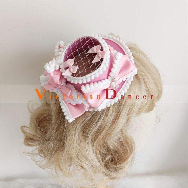 Hallow Out Bow Hairpin Sweet Lolita Hat Condition: Brand NewColor:Pink/Purple/YellowSize: One Size(Diameter-13cm/Height-5cm)Material:  Bow+laceSuitable season:Summer/Spring/Autumn/WinterPopular elements: Lace and flowersOccasion : Lolita Tea Party/Wedding/Birthday/Holiday/Anniversary Celebration/Anniversary Celebration Cute Mini Hats For Summer Parties, Cute Pink Mini Hats For Summer, Cute Summer Party Mini Hats, Cute Mini Party Hats For Summer, Cute Mini Hats For Spring Parties, Cute Spring Party Hair Accessories, Cute Spring Hair Accessories For Parties, Kawaii Head Accessories, Cute Party Headpieces