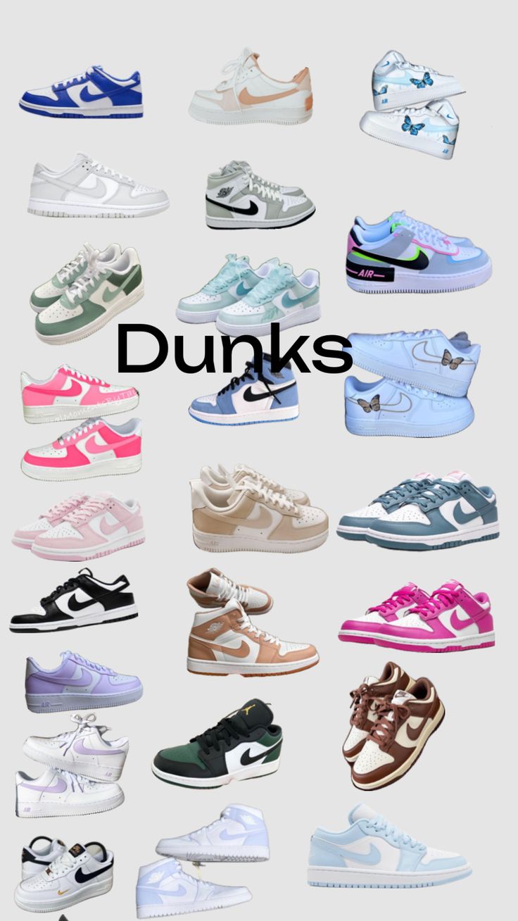 Best Shoes For School, Shoes For Teenage Girl, Cheap Cute Shoes, Shoes For Teen Girls, Girls Shoes Teenage, Jordans Dunks, Cute Christmas Ideas, Nike Shoes Women Fashion