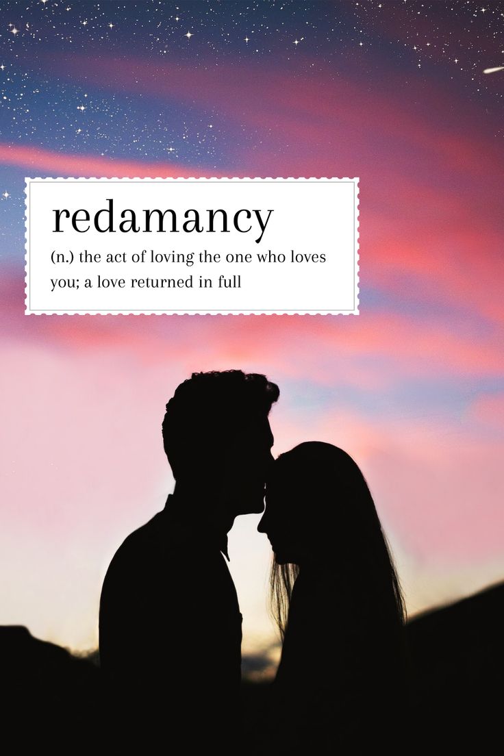 a man and woman kissing in front of a night sky with the words, redmancy