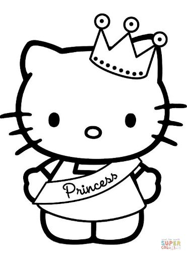 hello kitty with a crown on her head holding a sign that says 4 waste of space