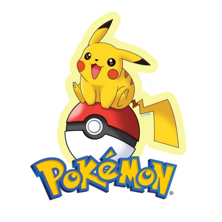 the pokemon logo is shown on a white background