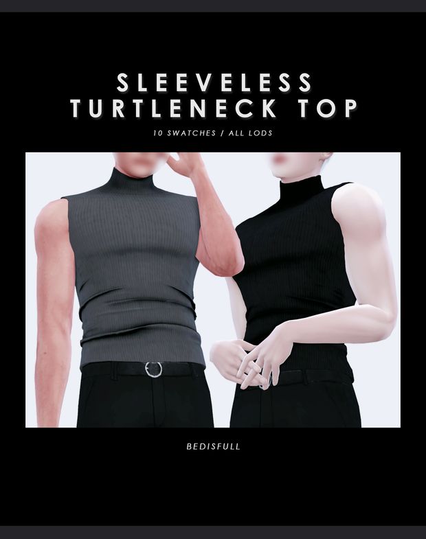 two women in black dresses standing next to each other with the words sleeveless turtle neck top