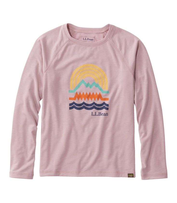 Kids' Everyday SunSmart® Tee, Long-Sleeve | Tops at L.L.Bean Stretches For Kids, Sunny D, Light Mauve, Active Kids, Long Sleeve Kids, Steel Blue, Ll Bean, Kids Tops, L L Bean