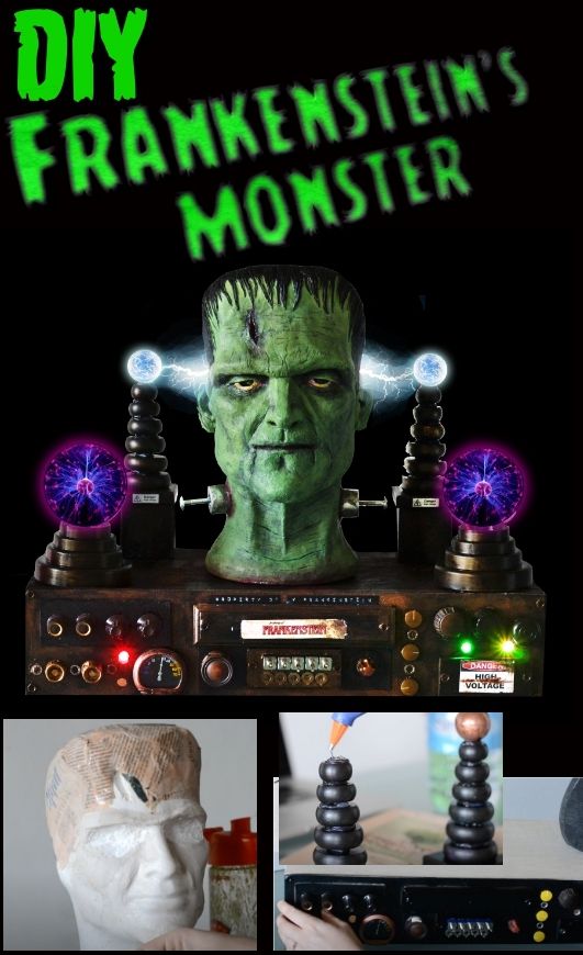 a collage of photos with the words diy, frankenstein's monster