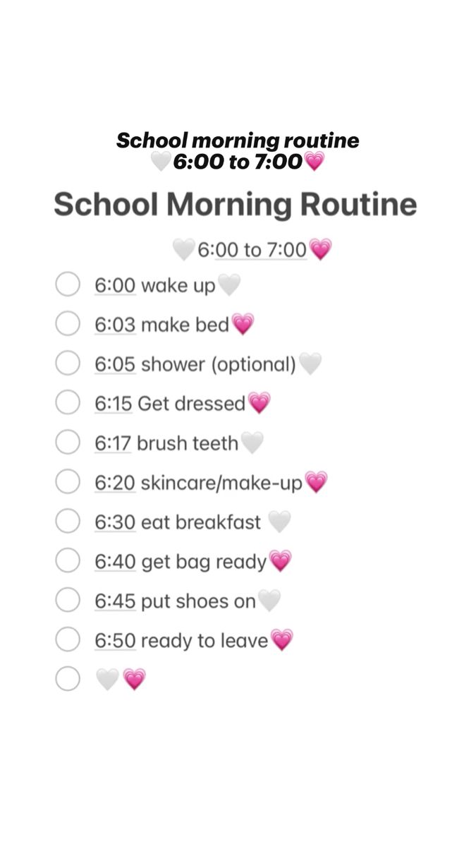 6 Am Morning Routine School, School Night Routine, School Routine For Teens, School Lifestyle, Morning Routine School, Morning Routine Checklist, School Morning, Free House Design, Teen Advice