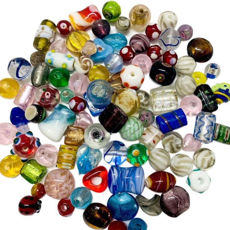 PRICES MAY VARY. Package includes -- You will get about 80 pieces of glass beads in various shapes and sizes, sufficient quantity and designs meet your different making demands. High Quality Material -- These glass loose beads are made of high quality glass, not easily crumbled, durable and sturdy, smooth surface and well shaped, shiny luster, waterproof and no fading Various sizes -- Assorted different size jewelry making beads for DIY, suitable for small shop owners, and they can be regarded a Craft Outlet, Kumihimo Jewelry, Lampwork Bracelets, Cow Painting, Single Bead, Making Beads, Necklace Craft, Cute Bracelets, Beautiful Gifts