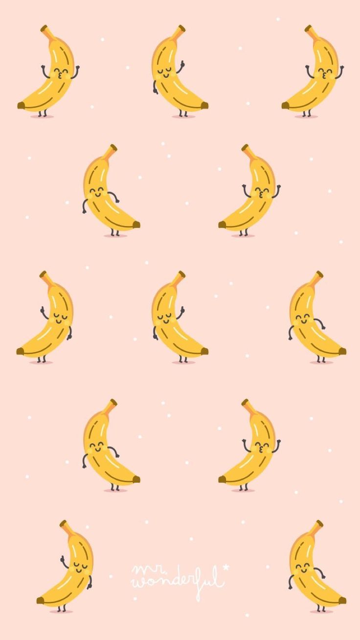 a bunch of bananas sitting on top of each other in front of a pink background